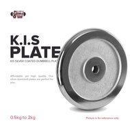 PinoyGym 0.5kg - 2.0kg KIS Barbell and Dumbbell Silver Plated Plates Weights