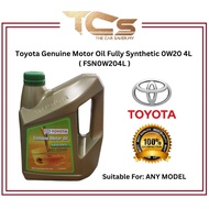 Toyota Genuine Motor Oil Fully Synthetic 0W20 4L ( FSN0W204L )