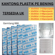 PE Plastic (all Sizes: 4x23-6x20-7x20-8x20-9x20-10x20-12x25-15x30-17x35-20x35), Sugar bags, Ice Plas