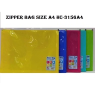 Zipper Bag Solid Coloured A4 size HC-3156A4