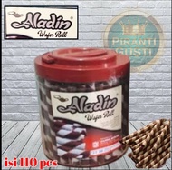 Wafer roll coklat Aladin kemasan toples 500gram