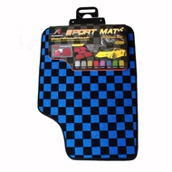 K-RUBBER พรมรถยนต์ภายในลายตารางหมากรุก Free Size ชุด 5 ชิ้น (มี3สี)