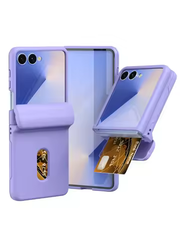 Hinge Protection Wallet Case Card Holder For Samsung Galaxy Z Flip FE 7 6 5 4 3 Flip7 Flip6 Flip5 Fl