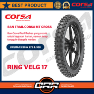 Ban Luar Trail Corsa MT CROSS ring 17 Ukuran 250/275/300 Ban bebek trail Corsa MTCross