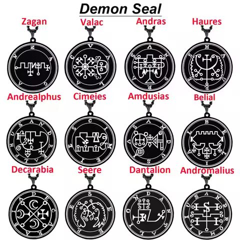 Black Seals of the 72 Spirits the Lesser Key of Solomon King Asmoday Demon Origins Goetia 61-72 Stai