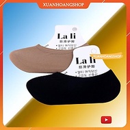 Vớ/Tất Hài Nữ Lười Ngắn Màu Đen, Da Nửa Bàn Chân Lali Hàn Quốc Đẹp Siêu Dai, Chống Xước, Chống Trơn
