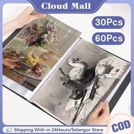 30/60pcs A2 Picture Book Storage 4k Double Sided Storage Collection Clip Drawing Paper
