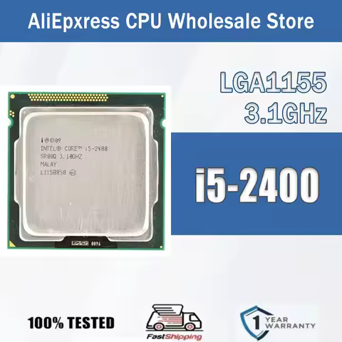 Intel Core i5-2400 3.1GHz 4 Core 4 Thread CPU 6M Cache up to 3.40 GHz 95W i5 2400 Desktop Processor 