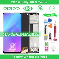 6.43" TFT For OPPO A74 4G CPH2219 LCD Display With Frame For OPPO A74 4G LCD Touch Screen Digitizer 