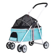 ONE - 中小型寵物小推車 方便可摺疊（顔色：藍色）