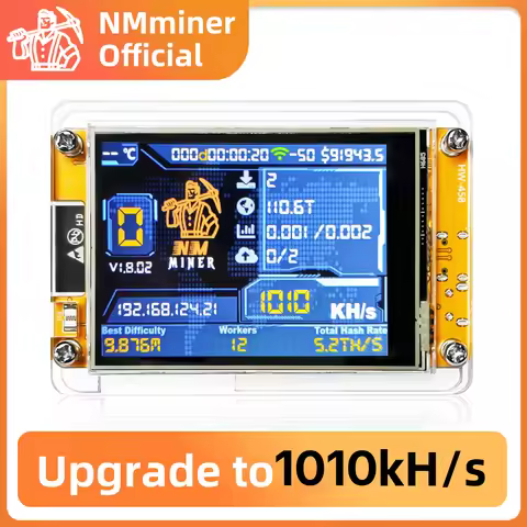 Bitcoin NerdMiner V2NMMiner Lucky Miner Hashrate 1010KH/s ESP32 2.8 inch Smart Display Crypto Solo L