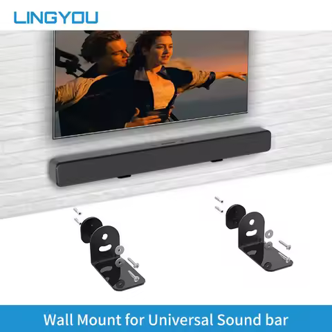 LINGYOU Universal Sound Bar Mounts Mounting Bracket for Xiaomi/Samsung/SonyLG/JBL/Polk Audio/Bose TV