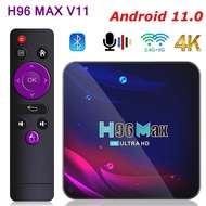 H96 Max V11 11.0 TV Box RK3318 Quad-Core 4GB 32GB 64GB H96max TVBOX 2.4G 5G Wifi BT4.0 Media Player Set Top Box 2GB 16GB kuiyaoshangmao