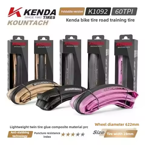 Kenda K1092 Bicycle Yellow Edge Pink Edge Tire Road Bike Outer Tire 700*25 28C Puncture Resistant 12