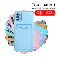 POCO F5 PRO F5 X5 PRO SOFT TPU CLEAR WALLET CARD SLOT BACK COVER CASE