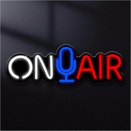 ป้ายไฟเนียน "Live On Air" ตกแต่งผนัง, ศิลปะผนังแบบ LED ที่ใช้ USB และปรับระดับความสว่างได้, ไฟวินเทจ