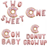 Rose Gold 16inch Donut Grow Up/Oh Baby/Two Sweet/One Donut Theme Balloons