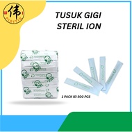 Contents: 500 pieces of hygienic STERILE TOOTHPACKS Hygienic ION Packaging