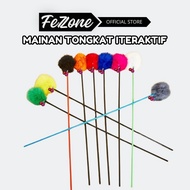 Cat Stick Cat Toy Cat Stick Pom Pom Stick Fluffy Cat Fur Stick FEZONE