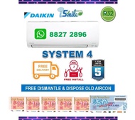 ***FREE GIANT VOUCHER***Daikin I-Smile Eco System 4 Aircon + FREE Dismantled &amp; Disposed Old Aircon + FREE Install + FREE Workmanship Warranty + FREE Delivery