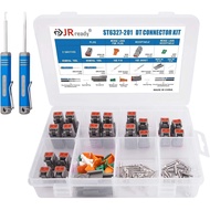 JRready 2 Pin Way Deutsch DT Connector Kit, Size 16 Stamped Contacts 14-18AWG, Seal Plugs, DT04-2P D