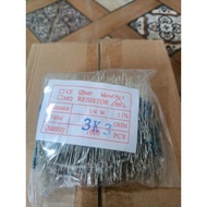 1/ 4w 3k3 resistor contains 1000 pcs