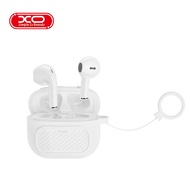 XO X26 Graphic TWS Bluetooth Earphones With Silicone Case And Lanyard – White