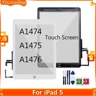 Untuk iPad 5 A1474 A1475 A1476 Digitizer Skrin Sentuh Penggantian Panel Kaca Depan untuk ipad 5 Air 