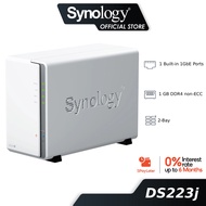 Synology DS223j NAS DiskStation 2-Bays NAS Data Backup Storage with Quad-Core Processor