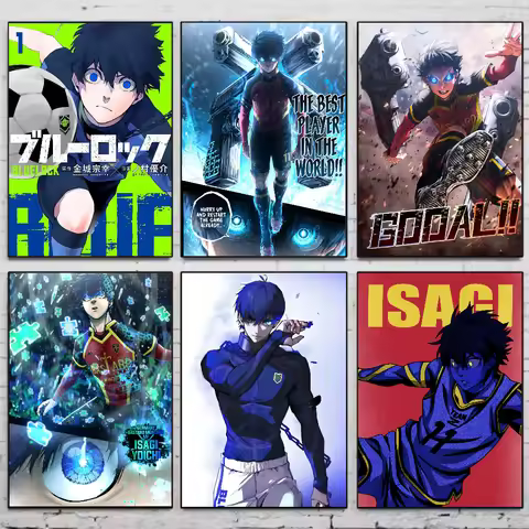 Isagi Yoichi BLUE LOCK Poster Stickers Art Wall Murals Decor Game Room Decor Gifts Kawaii HD Paintin