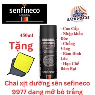 [Tặng Khăn]Senfineco 9977 Mỡ Bò Khô Lithium Trắng Dạng Xịt Cao Cấp - Spray Grease White Lithium Grea