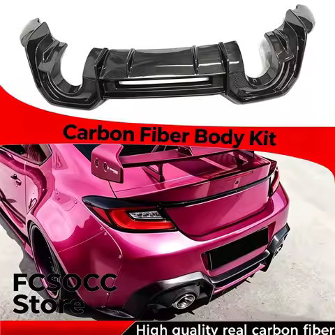 Carbon Fiber Car Rear Lip Spoiler Diffuser For Toyota GR86 Subaru BRZ 2021+ Rear Bumper Extension Ca