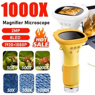 Microscope for Kids Children Microscope with 2 Inch Screen 1000x Zoom Mini Handheld Microscope Camer