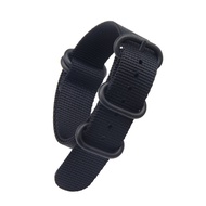 16/18/19/21/23mm Zulu Strap 22mm all Black Nylon 26mm Watch Straps 20mm Watch Casual Canvas 16mm Lad