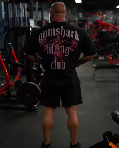GYM American Fitness Training Suit Summer Sports Cotton Short Sleeve T-shirt Men Loose Fashion Print