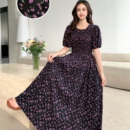 Printed Floral Cotton Silk Mid-length Skirt Temperament Fairy Goddess Temperament Celebrity Skirt Sl