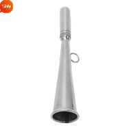SHLY Handheld Foghorn, Removable Mouthpiece 304 Stainless Steel Boat Fog Horn, Loud Signal Silver Ma