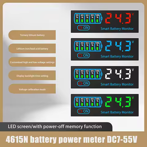 DC7-55V 3S-14S Battery Level Indicator 12V 24V 36V 48V 18650 Lipo Lithium Battery Capacity Board Vol