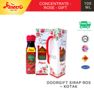 AMEEN Rose Syrup Concentrate Doorgift (Sirap + Kotak) 100ml (36 botol x 1 karton)