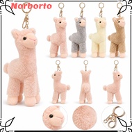 NORBORTO Alpaca Plush Keychain, Cute Mini Alpaca Bag Charm,  Key Accessories Gold Tone Clasp Alpaca 
