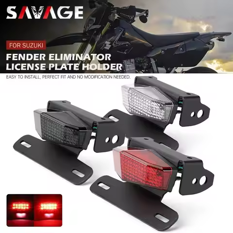Motorcycle License Plate Holder LED Light For SUZUKI DRZ400SM DRZ400 SM/S/E DR-Z DRZ400S Tail Tidy M