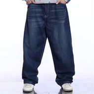 Men's jeans skateboard wide-leg pants retro hip-hop hip-hop pants solid loose jeans
