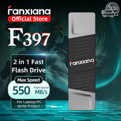 Fanxiang F397 550MB/s Solid State Pen Drive 256GB 512GB 1TB 2 in 1 USB 3.2 Write Protect High Speed 