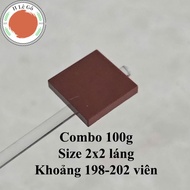 Combo 1 ounce of 2x2 brown smooth tiles (about 198-202 pieces)