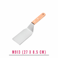 Griddle Spatula Sutil Masak Stainless Sus 304 Gagang Kayu / Spatula Griddle Sutil Teppanyaki
