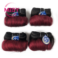 4pc/lot Cheap Human Hair Bundles Brazilian Hair Curly Bundles 100% Human Hair Weave 1B 99J 30 27 Hai