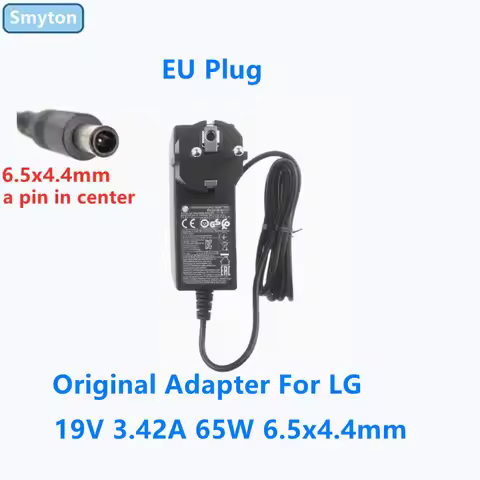 New Original AC Adapter Charger For LG 19V 3.42A 64.98W MS-V3420R190-065L0-DE KR ADS-65FAI-19 19065E