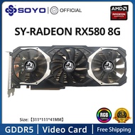 Radeon RX580 8G 1 Radeon RX580 8G 1 SOYO Original Radeon RX580 8G Graphics Card GDDR5 Memory Video Gaming Card PCIE3.0X16 HDMI DP*3 For Desktop Computer AMD Card