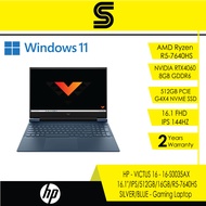 HP VICTUS 16 S0037AX/S0035AX - Gaming Laptop (16.1 FHD IPS 144HZ/R5-7640HS/16GB/512GB SSD/NVIDIA RTX4060/Win 11)