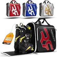Ski Boot Bag with Helmet Compartment, Robust Bag for Ski Boots, Water-Repellent Ski Boot Bag with He
